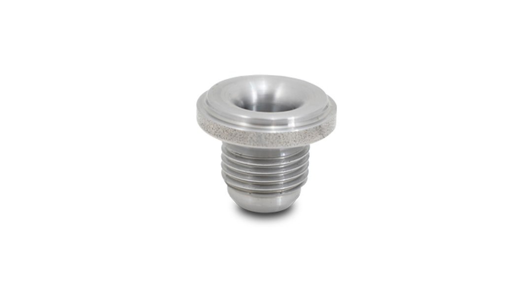 Vibrant Performance Weld-IN Bung, -10AN 7/8 – 14 SAE Thread 1-1/8 Inch Flange Outside Diameter, Mild Steel, Single – 11253