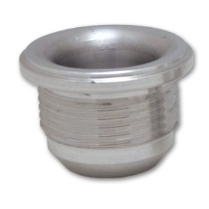 Vibrant Performance Weld-IN Bung, -12AN 1-1/16 – 12 SAE Thread 1-3/8 Inch Flange Outside Diameter, Mild Steel, Single – 11254