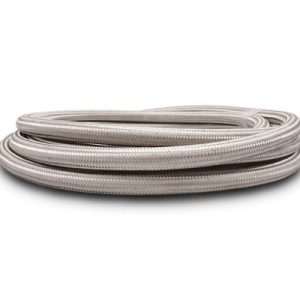 Vibrant Performance Braided Hose, Fabrication Components, For Use with Coolant/Fuel/Oil/Water, -6AN, 20 Foot Length, Rated at 1500 PSI – 11926