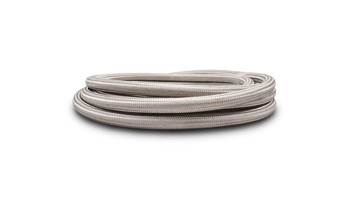 Vibrant Performance Braided Hose, Fabrication Components, For Use with Coolant/Fuel/Oil/Water, -8AN, 20 Foot Length, Rated at 1250 PSI – 11928