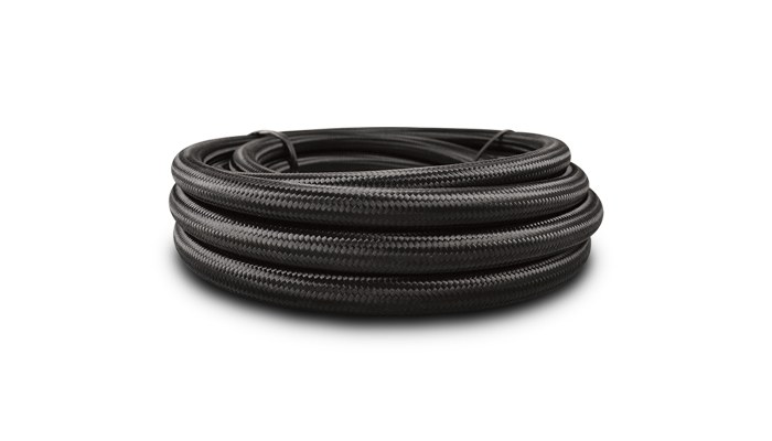 Vibrant Performance Braided Hose, Fabrication Components, For Use with Coolant/Fuel/Oil/Water, -6AN, 10 Foot Length, Rated at 500 PSI – 11966