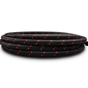 Vibrant Performance Braided Hose, Fabrication Components, For Use with Coolant/ Fuel/ Oil/ Water, -8AN, 5 Foot Length, Rated at 500 PSI – 11988R
