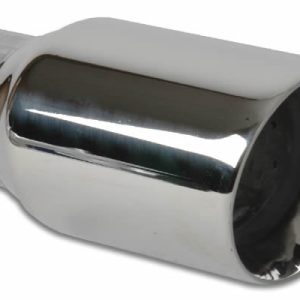 Vibrant Performance Exhaust Tail Pipe Tip, 2 Inch Inlet, 3 Inch Outlet, Stainless Steel, Round, Angle Cut, Beveled Edge, 6-1/2 Inch Length – 1209