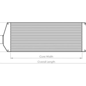 Vibrant Performance Intercooler, Air to Air, Maximum 550 Horsepower, Overall Size – 30 Inch Width X 9-1/4 Inch Height X 3-1/4 Inch Thick – 12810