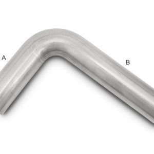 Vibrant Performance Exhaust Pipe – Bend 90 Degree, Fabrication Components, 2-1/2 Inch Outside Diameter, 16 Gauge Stainless Steel – 13040