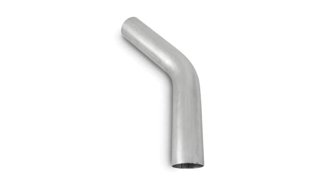 Vibrant Performance Exhaust Pipe – Bend 45 Degree, Fabrication Components, 2 Inch Outside Diameter, 16 Gauge Stainless Steel – 13096