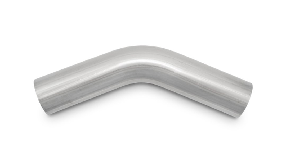 Vibrant Performance Exhaust Pipe – Bend 45 Degree, Fabrication Components, 2-1/2 Inch Outside Diameter, 16 Gauge Stainless Steel – 13100