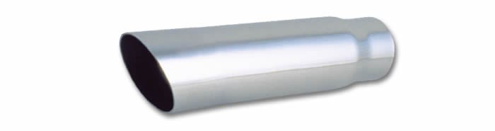 Vibrant Performance Exhaust Tail Pipe Tip, 2-1/2 Inch Inlet, 3 Inch Outlet, Stainless Steel, Angle Cut, 11 Inch Length – 1559