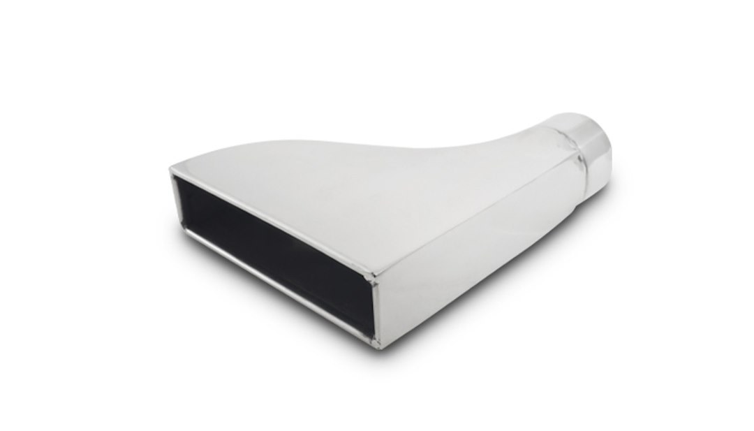 Vibrant Performance Exhaust Tail Pipe Tip, 2-1/4 Inch Inlet, 7-3/4 Inch X 2 Inch Outlet, Stainless Steel, Rectangular, Straight Cut – 1607