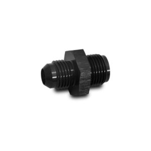 Vibrant Performance Adapter Fitting, Fabrication Components, -6AN to 5/8 Inch -18 Inverted Flare, Black, Aluminum, Single – 16436