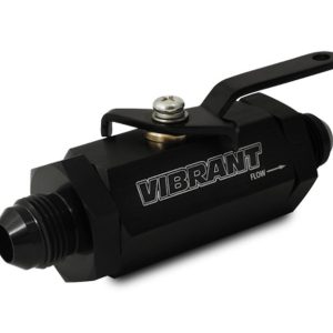 Vibrant Performance Shut Off Valve, -6AN to -6AN Male, Aluminum, Black, Anodized – 16746