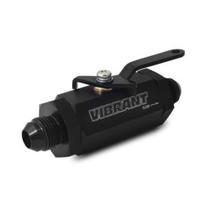 Vibrant Performance Shut Off Valve, -8AN to -8AN Male, Aluminum, Black, Anodized – 16748
