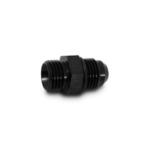 Vibrant Performance Adapter Fitting, Fabrication Components, -6AN Male Flare to 7/8-14 Inch Thread Male (-10AN Straight Cut), Andodized, Black – 16828