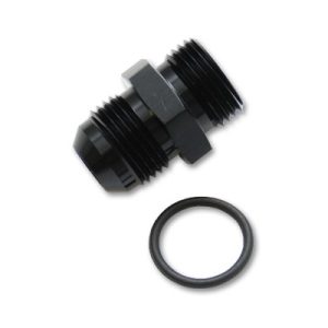 Vibrant Performance Adapter Fitting, Fabrication Components, -8AN Male Flare to 1-1/6-12 Inch Thread Male (-12AN Straight Cut), Andodized – 16833