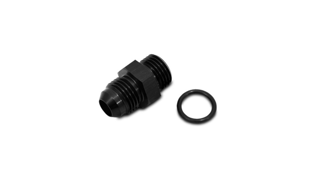 Vibrant Performance Adapter Fitting, Fabrication Components, -10AN Male Flare to 1-1/6-12 Inch Thread Male (-12AN Straight Cut), Andodized – 16837