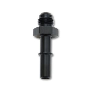 Vibrant Performance Adapter Fitting, Fabrication Components, -6AN Male Flare to 5/16 Inch Male Efi Hose, Andodized, Black, Aluminum, Single – 16880