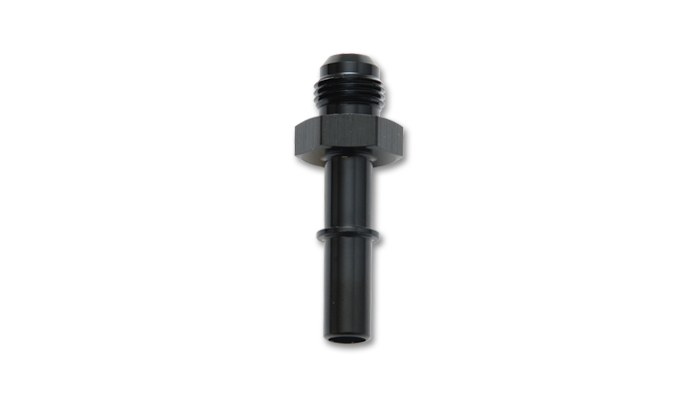 Vibrant Performance Adapter Fitting, Fabrication Components, -6AN Male Flare to 5/16 Inch Male Efi Hose, Andodized, Black, Aluminum, Single – 16880