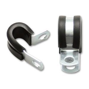 Vibrant Performance Cushion Clamp, Fabrication Components, Fits 3/8 Inch Hose, P Style, Stainless Steel, Cushioned, Pack of 10 – 17191