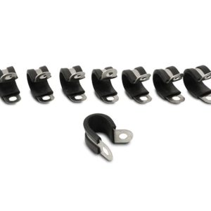 Vibrant Performance Cushion Clamp, Fabrication Components, Fits 1/2 Inch Hose, P Style, Stainless Steel, Cushioned, Pack of 10 – 17192