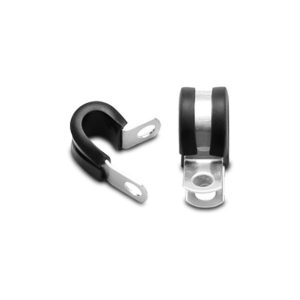 Vibrant Performance Cushion Clamp, Fabrication Components, Fits 3/4 Inch Hose, P Style, Stainless Steel, Cushioned, Pack of 10 – 17194