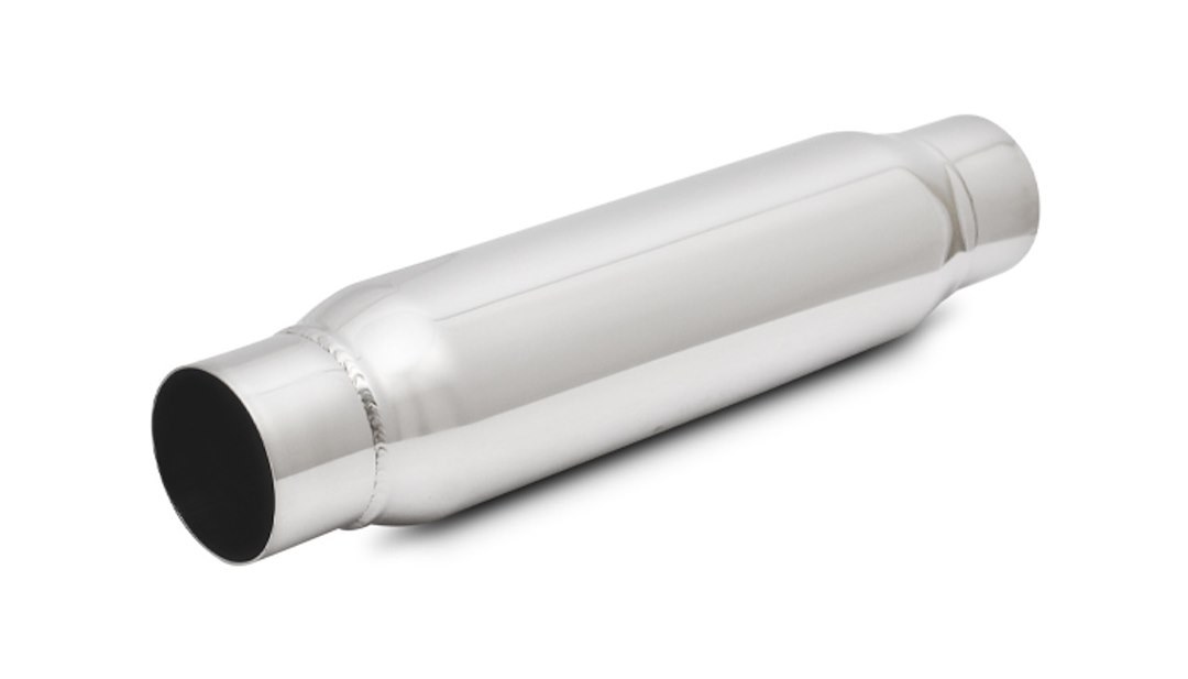Vibrant Performance Exhaust Resonator, Stainless Steel, 3-1/2 Inch Outside Diameter X 12 Inch Overall Length – 1790