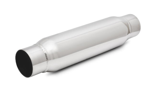 Vibrant Performance Exhaust Resonator, Stainless Steel, 3-1/2 Inch Outside Diameter X 18 Inch Overall Length – 1791