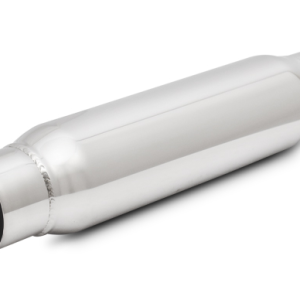 Vibrant Performance Exhaust Resonator, Fabrication Components, T304 Stainless Steel, 4 Inch Diameter X 18 Inch Overall Length – 1793