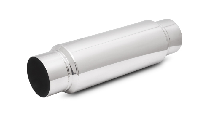 Vibrant Performance Exhaust Resonator, Stainless Steel, 5 Inch Outside Diameter X 18 Inch Overall Length – 17930