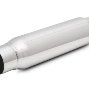 Vibrant Performance Exhaust Resonator, Stainless Steel, 4 Inch Outside Diameter X 12 Inch Overall Length, Single 3 Inch Diameter Center Inlet – 1794