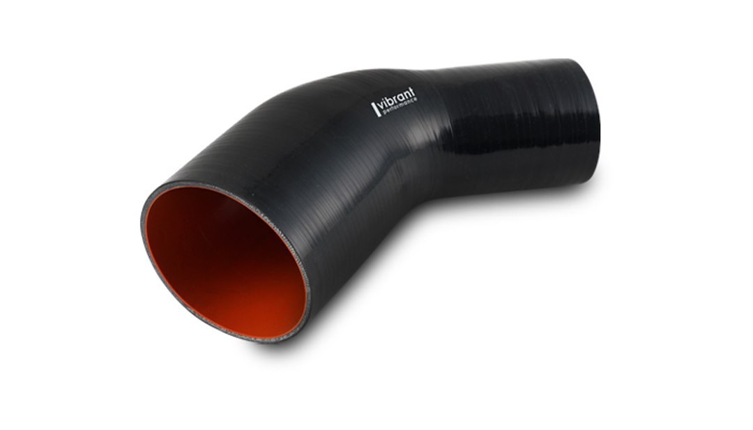 Vibrant Performance Intercooler Hose Coupling, 2-3/4 Inch Inside Diameter to 3 Inch Inside Diameter, 45 Degree Elbow – 19766