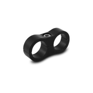 Vibrant Performance Hose Separator, Fabrication Components, 2 Hole, 14.3 Millimeter Inside Diameter, Anodized, Black, Aluminum, Single – 20614