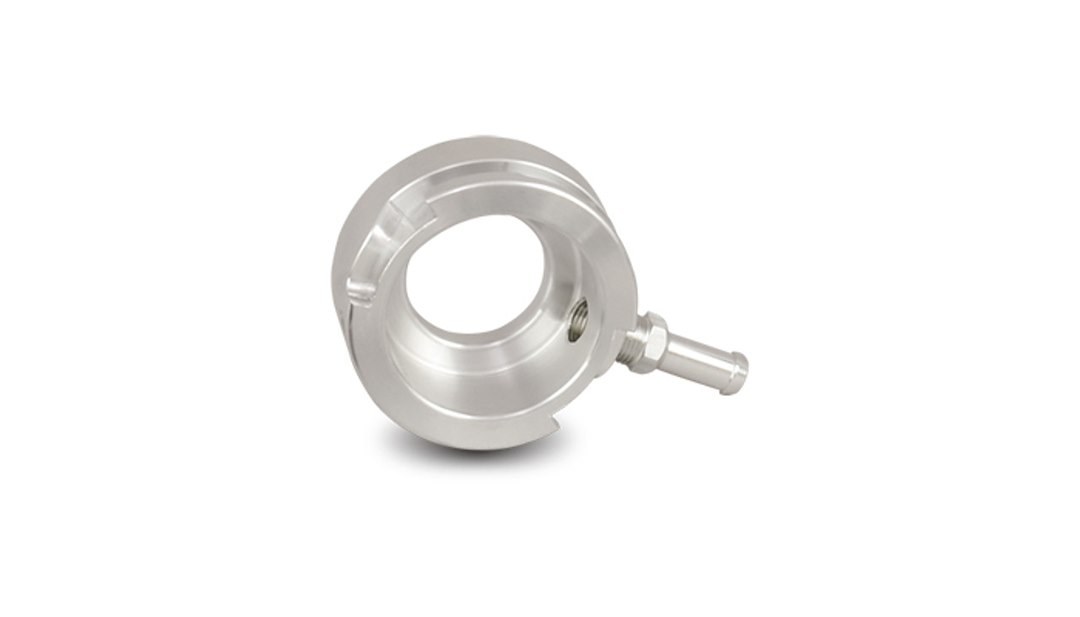 Vibrant Performance Coolant Filler Neck, Fabrication Components, Weld on, 1-1/4 Inch Inside Diameter, Natural, Silver, Aluminum – 20980