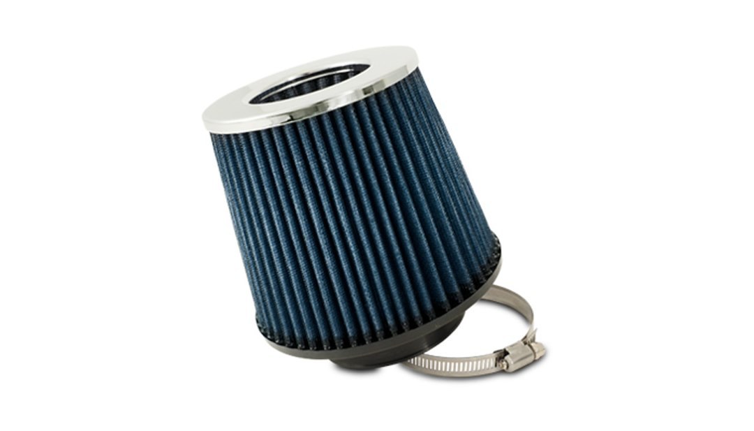 Vibrant Performance Air Filter, Open Funnel, Round Tapered, Cottom Gauze, 5 Inch Outside Diameter X 5 Inch Height, Single Centered Flange – 2160C