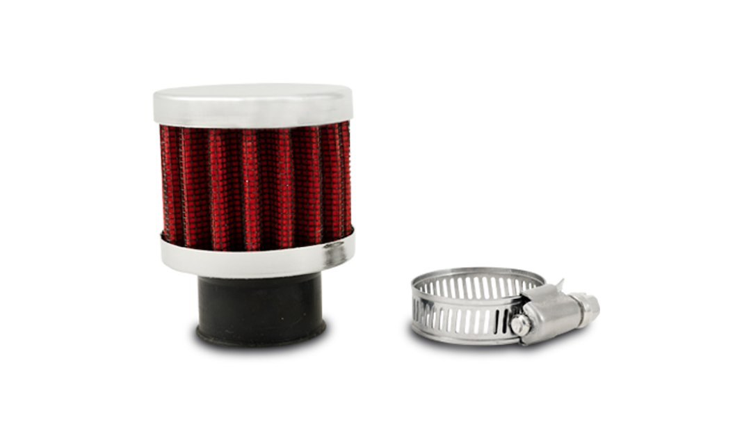 Vibrant Performance Crankcase Breather Filter, Clamp on with 5/8 Inch Inside Diameter Inlet, 2-1/8 Inch Outside Diameter X 2-5/8 Inch Height – 2166