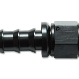 Vibrant Performance Hose End Fitting, Fabrication Components, -4AN Hose to -4AN Female, Straight Push on, Anodized, Black, Aluminum, Single – 22004