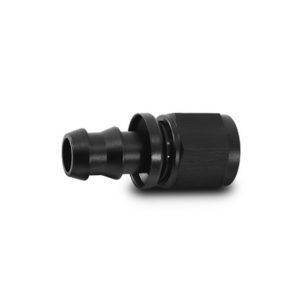 Vibrant Performance Hose End Fitting, Fabrication Components, -12AN Hose to 12AN Female, Straight Push on, Anodized, Black, Aluminum, Single – 22012