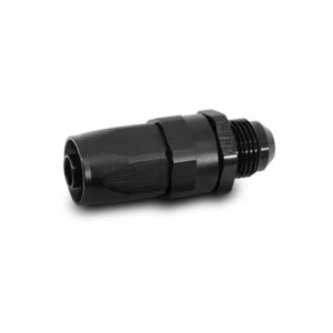 Vibrant Performance Hose End Fitting, Fabrication Components, -6AN Hose, -6AN Male Flare, Straight, Anodized, Black, Aluminum, Single – 24006