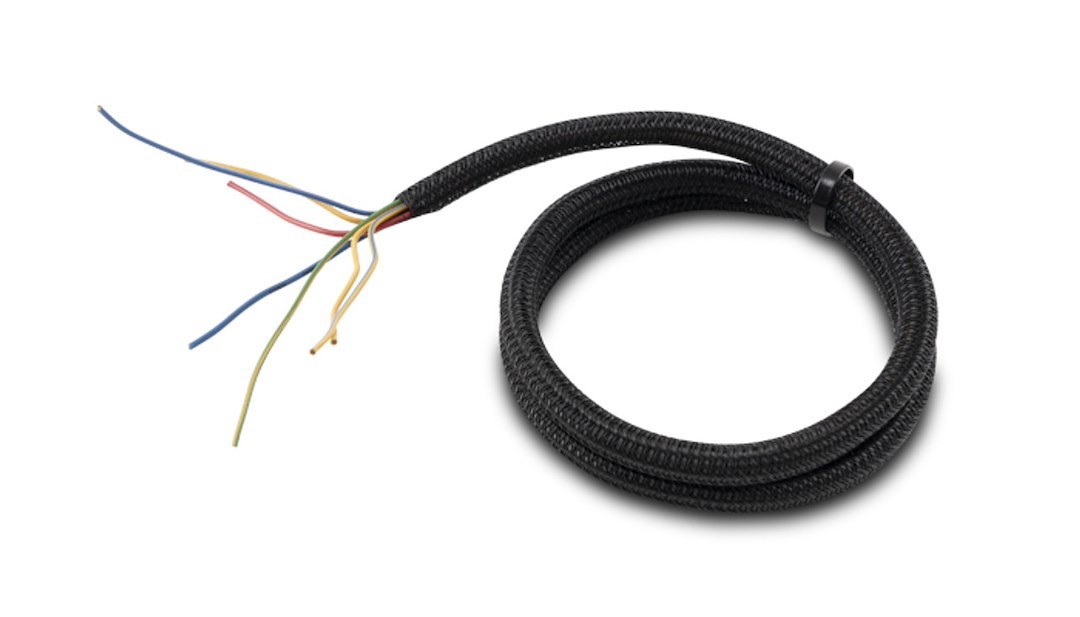 Vibrant Performance Wire Loom, Fabrication Components, Plastic, Black, With 10 Foot Length 1/2 Inch Diameter Split Braided Sleeve – 25801