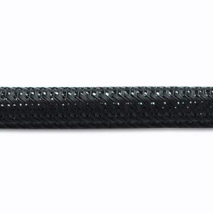 Vibrant Performance Wire Loom, Fabrication Components, Plastic, Black, With 10 Foot Length 3/4 Inch Diameter Split Braided Sleeve – 25804