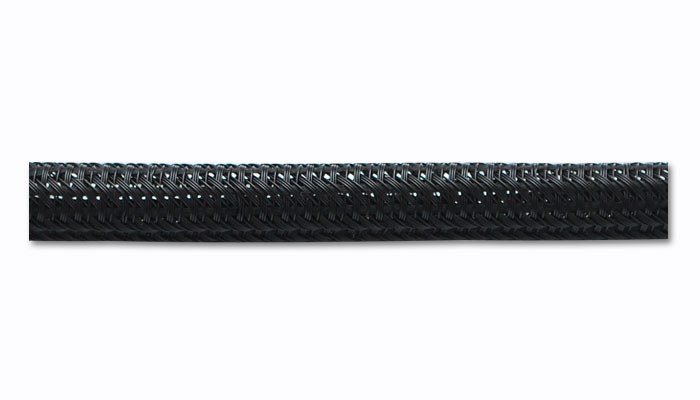 Vibrant Performance Wire Loom, Fabrication Components, Plastic, Black, With 10 Foot Length 3/4 Inch Diameter Split Braided Sleeve – 25804