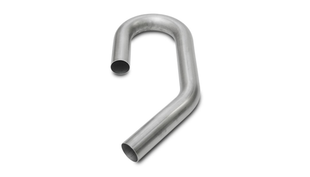 Vibrant Performance Exhaust Pipe – Bend 180 Degree, Fabrication Components, 1-7/8 Inch Outside Diameter, Stainless Steel – 2604