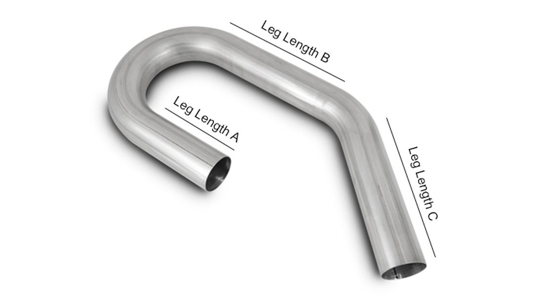 Vibrant Performance Exhaust Pipe – Bend 180 Degree, Fabrication Components, 1-7/8 Inch Outside Diameter, Stainless Steel – 2604