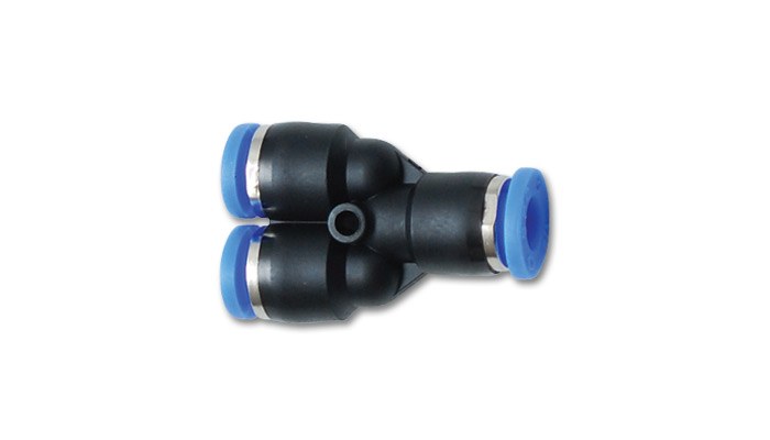 Vibrant Performance Vacuum Hose Connector, One-Touch, Y Connector, 1/4 Inch Outside Diameter Hose – 2682