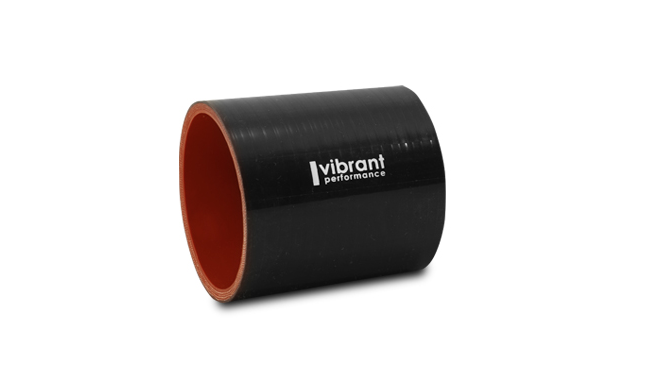 Vibrant Performance Intercooler Hose Coupling, 2 Inch Inside Diameter, Straight, 3 Inch Length, Black, 4 Ply Reinforced Silicone – 2706