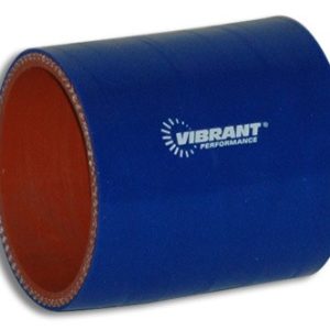 Vibrant Performance Intercooler Hose Coupling, 2 Inch Inside Diameter, Straight, 3 Inch Length, Blue, 4 Ply Reinforced Silicone – 2706B