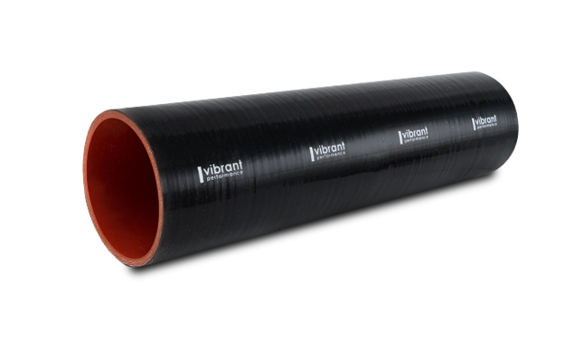 Vibrant Performance Intercooler Hose Coupling, 2 Inch Inside Diameter, Straight, 12 Inch Length, Black, 4 Ply Reinforced Silicone – 27071