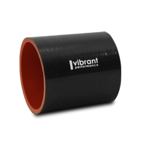 Vibrant Performance Intercooler Hose Coupling, 2-1/4 Inch Inside Diameter, Straight, 3 Inch Length, Black, 4 Ply Reinforced Silicone – 2708