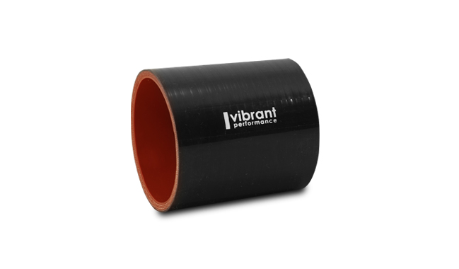 Vibrant Performance Intercooler Hose Coupling, 2-1/4 Inch Inside Diameter, Straight, 3 Inch Length, Black, 4 Ply Reinforced Silicone – 2708