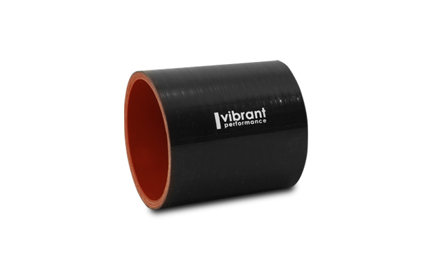 Vibrant Performance Intercooler Hose Coupling, 2-1/2 Inch Inside Diameter, Straight, 3 Inch Length, Black, 4 Ply Reinforced Silicone – 2710