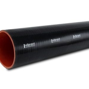 Vibrant Performance Intercooler Hose Coupling, 2-1/2 Inch Inside Diameter, Straight, 12 Inch Length, Black, 4 Ply Reinforced Silicone – 27111
